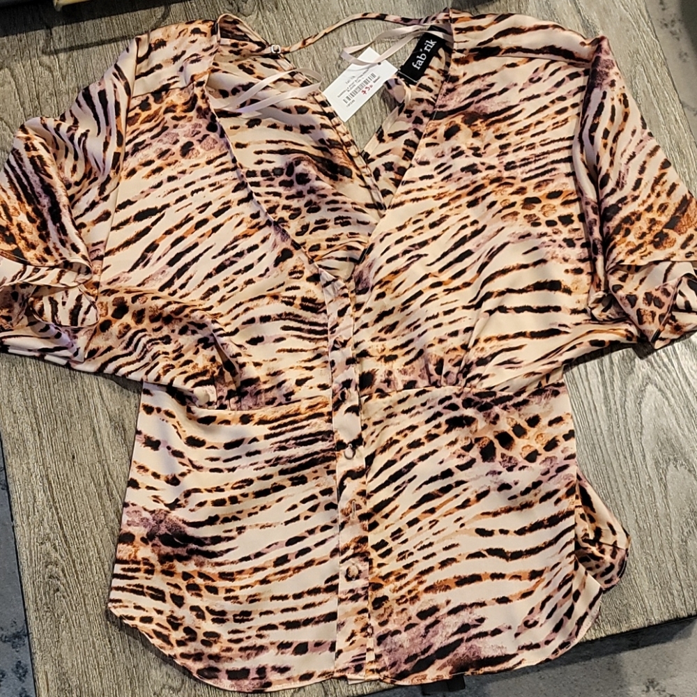 NEW - Gabriella Print Button Front Blouse